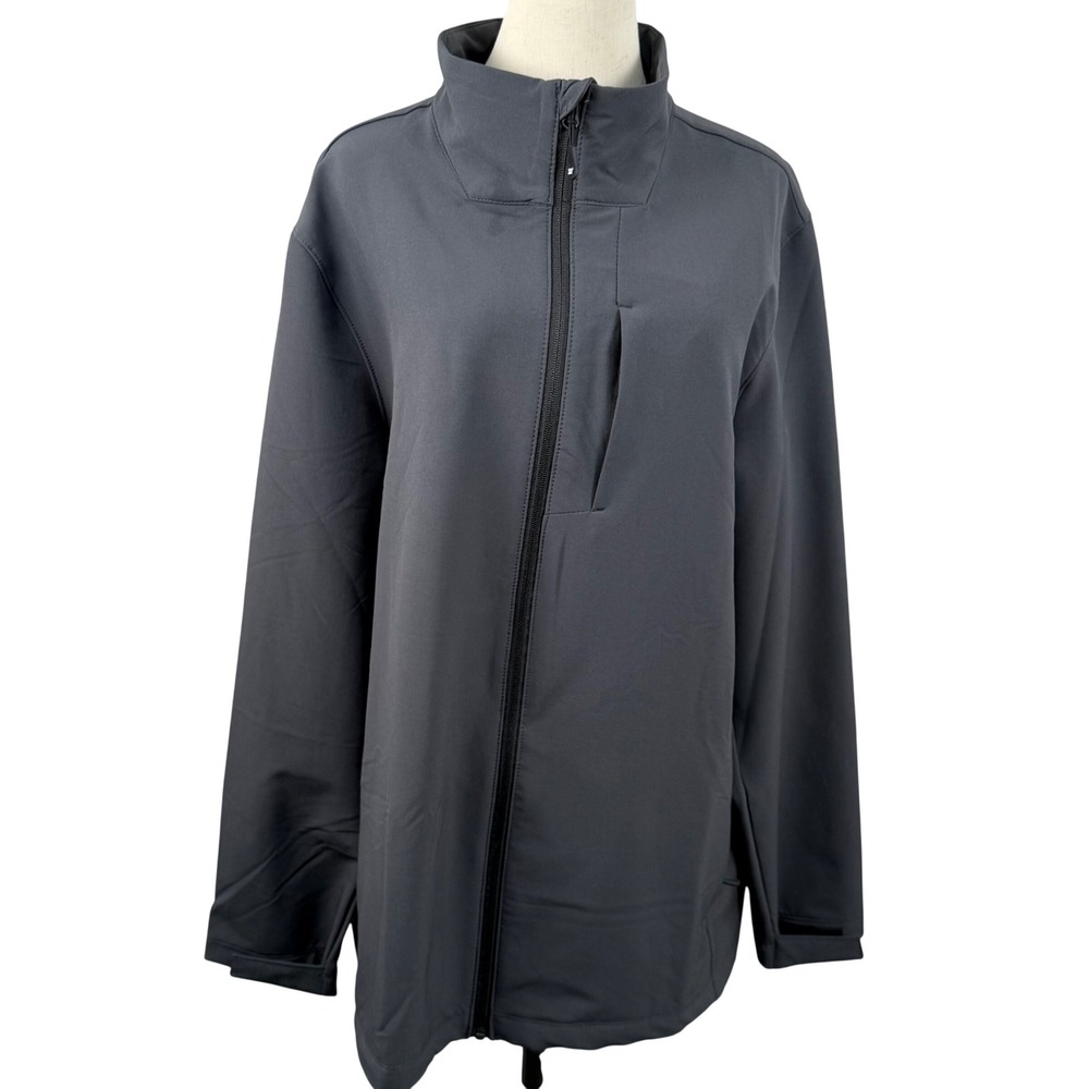 32 Degrees Heat Mens XXL Softshell Jacket Gray Fleece Lined Full Zip Gorpcore